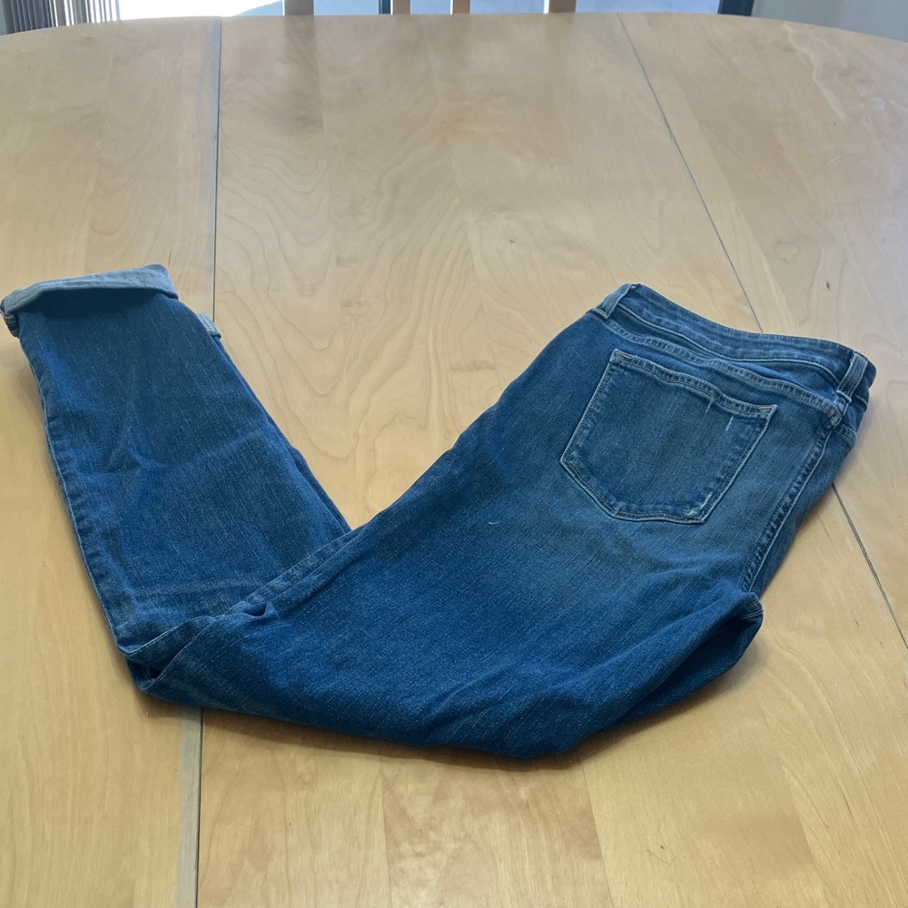 a.n.a Classic Boyfriend Distressed Blue Denim Jeans size 30 or 10